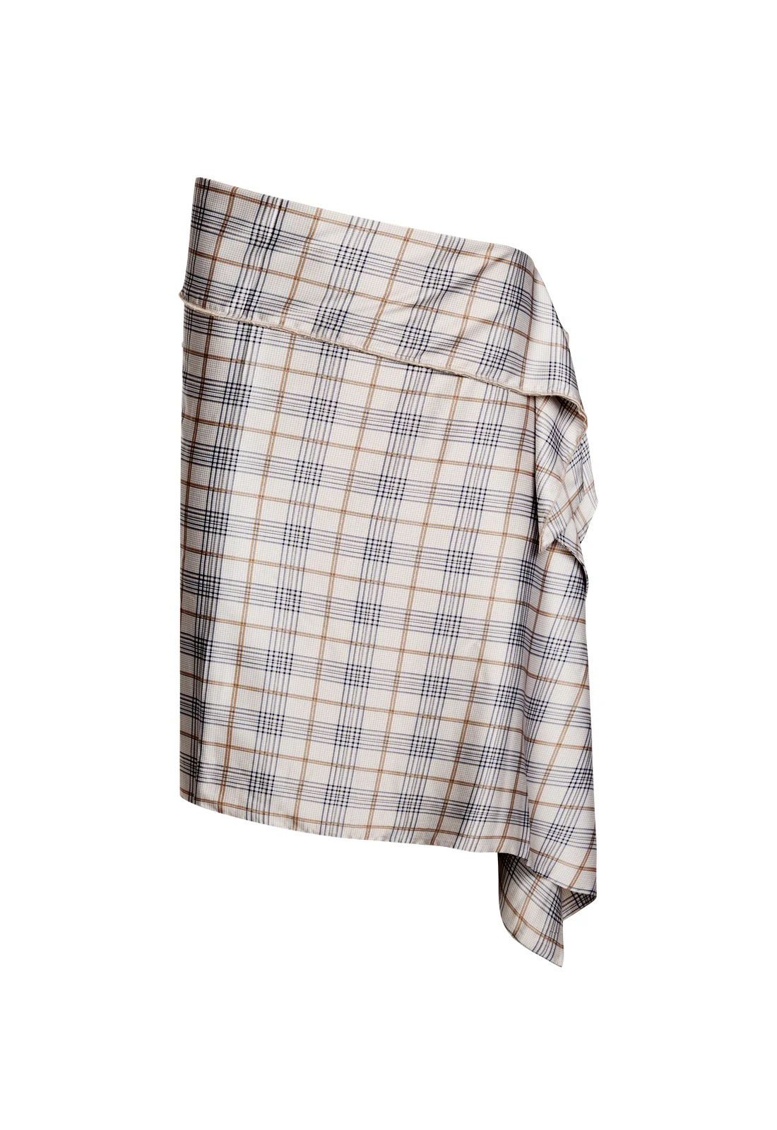 ALLURE MIDI SKIRT - BEIGE PLAID - Image 2