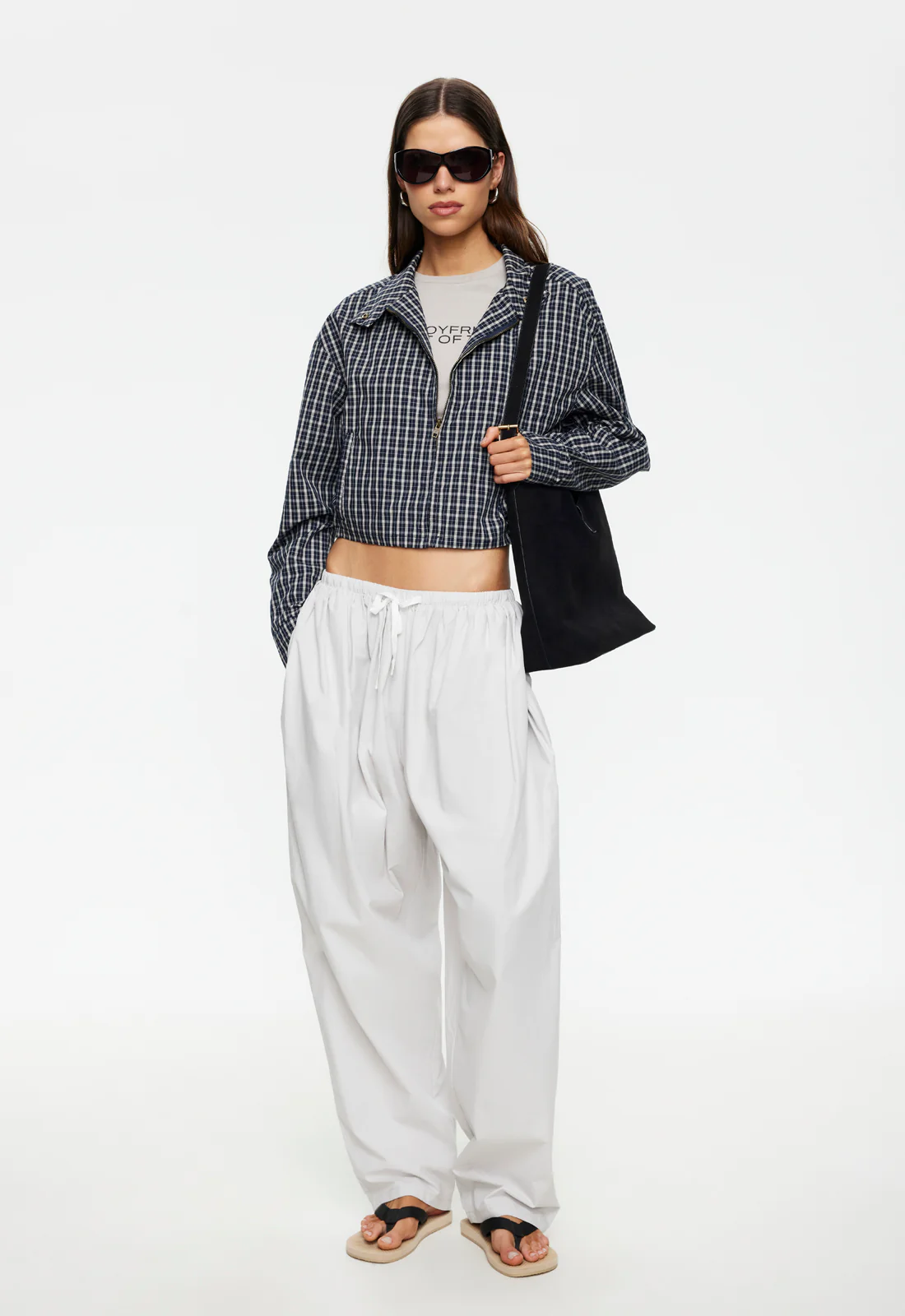 AURA JACKET - NAVY LEMON PLAID - Image 4