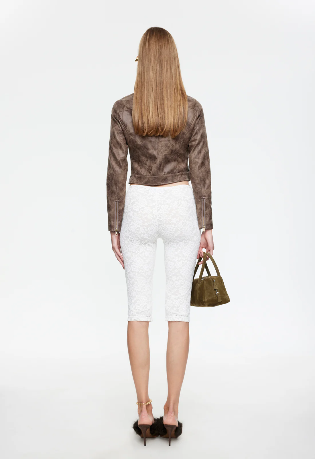 BELLA MOTO JACKET - CHOCOLATE - Image 4