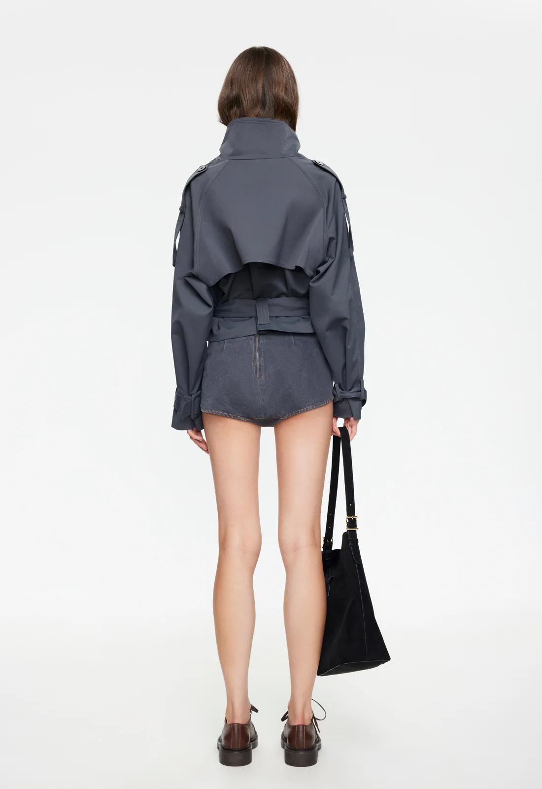 BLANC CROPPED TRENCH - OLIVE - Image 5