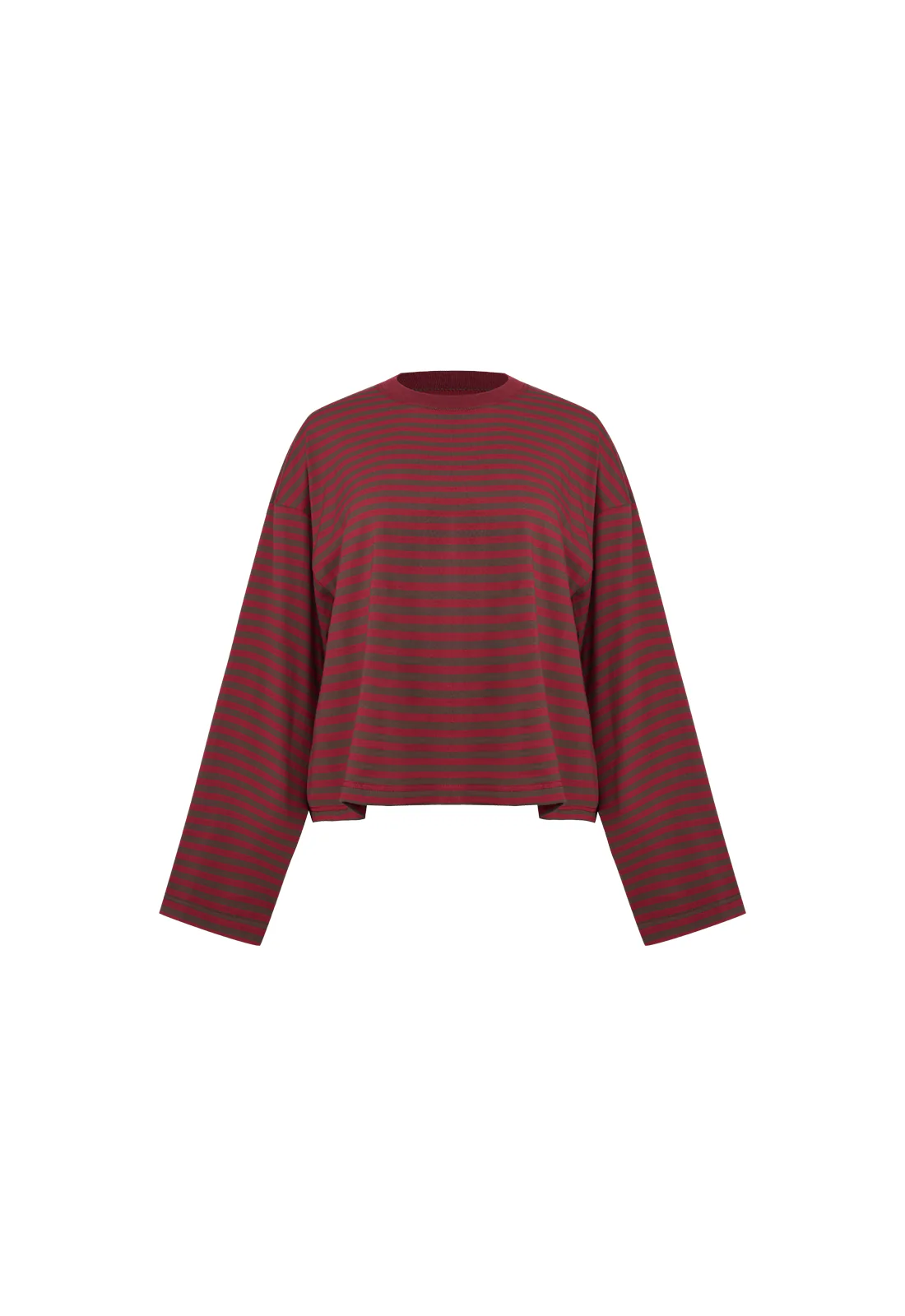 BLOOM LONG SLEEVE - CHOCOLATE WINE STRIPE - Image 7