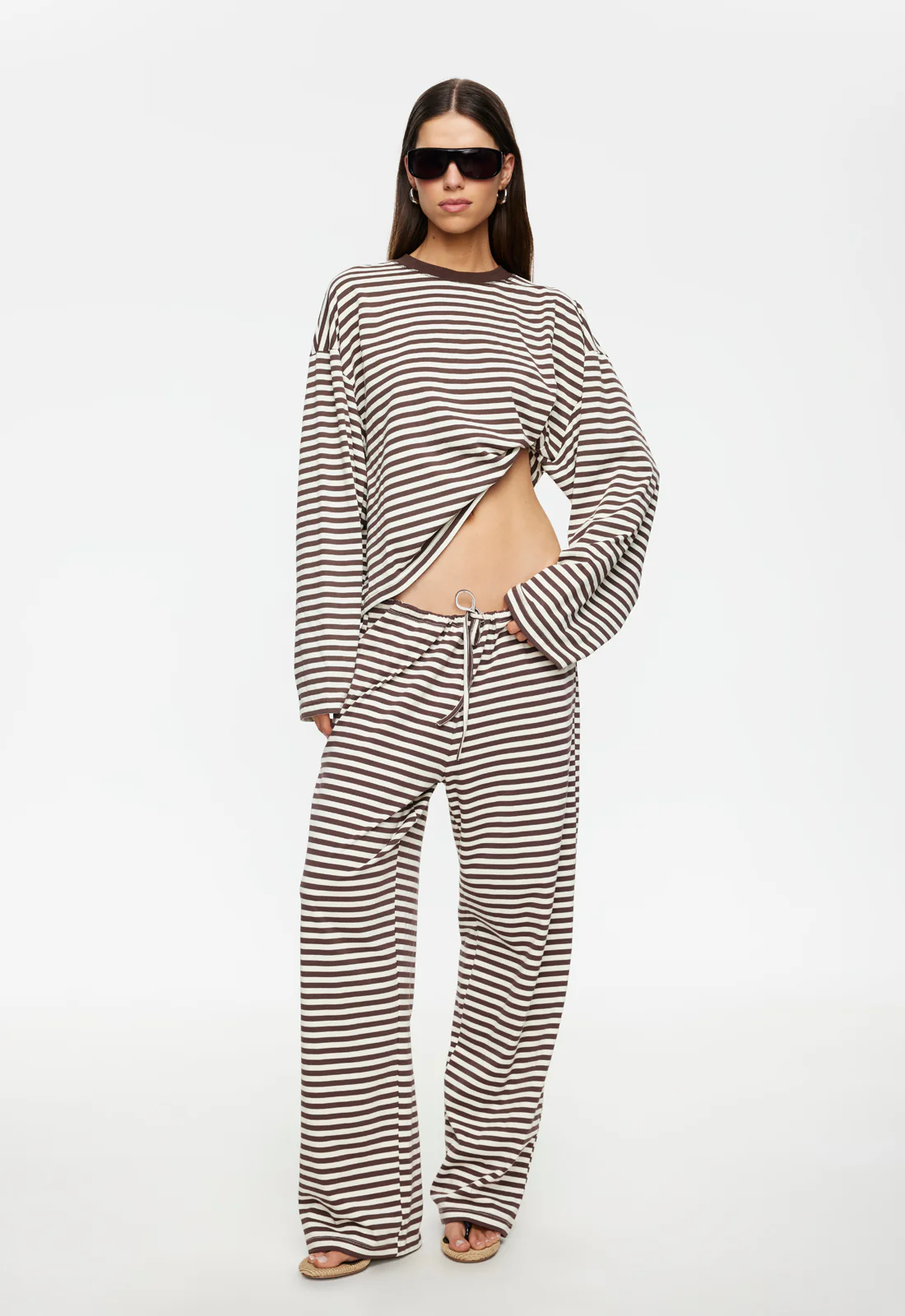 BLOOM LONG SLEEVE - DARK CHOCOLATE STRIPE
