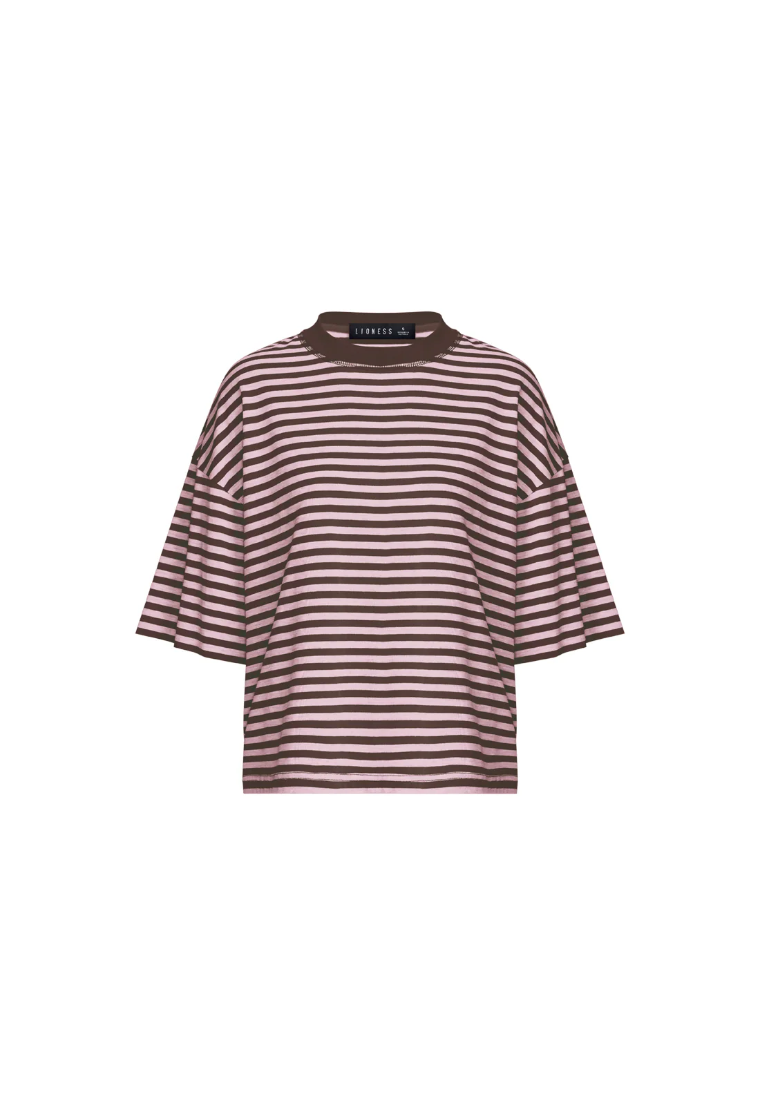 BLOOM SHORT SLEEVE - CHOCOLATE BLUSH STRIPE - Image 5