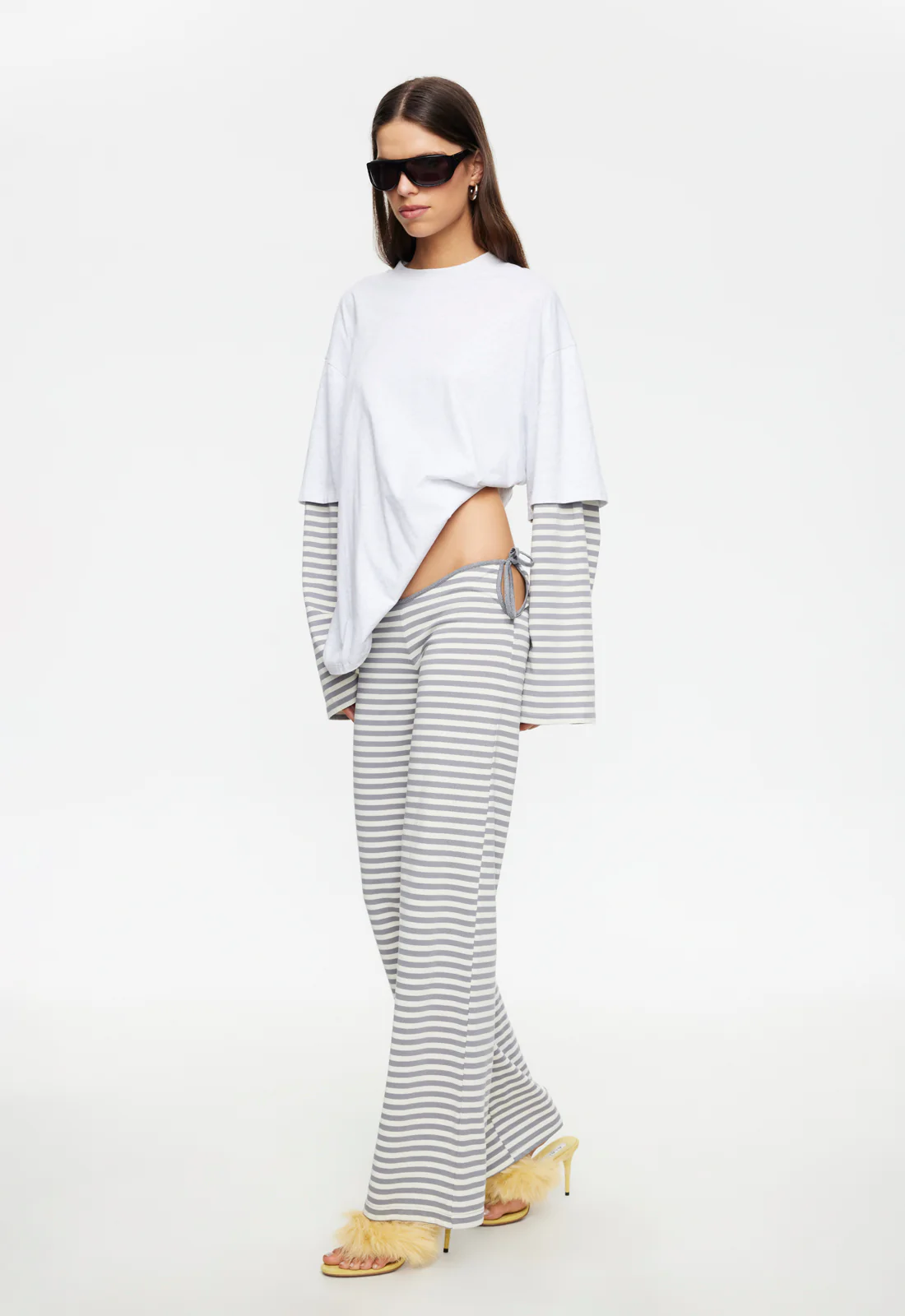 BLOOM TIE PANT - ASH STRIPE - Image 2