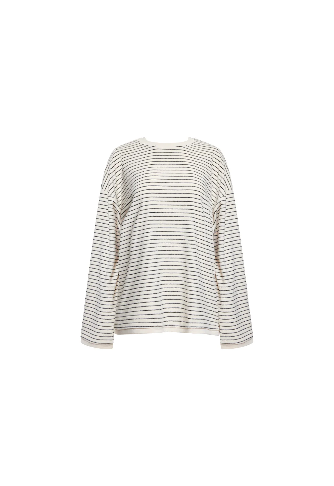 BRY LONG SLEEVE - CREAM NOIR STRIPE - Image 3