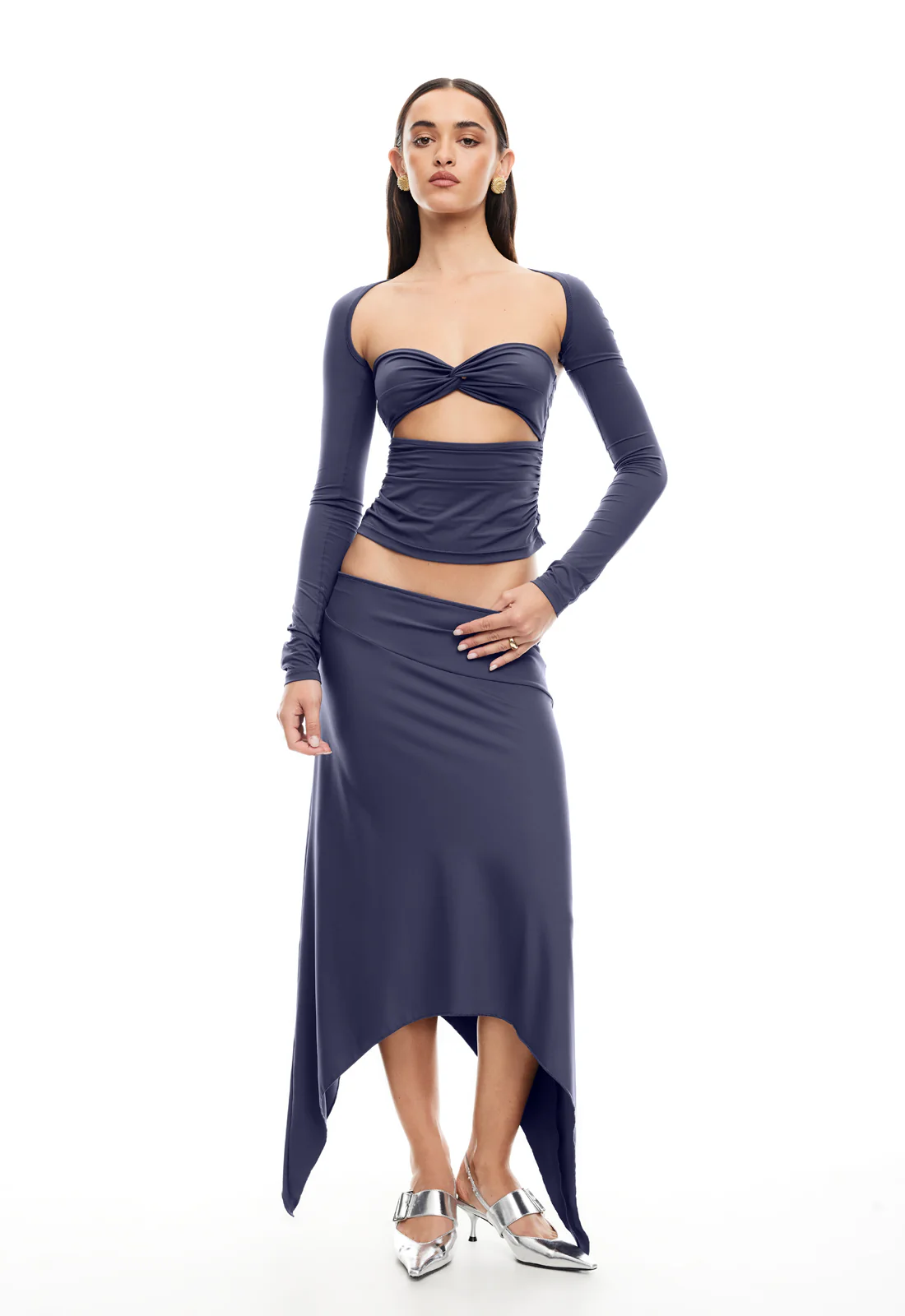 CHERIE MIDI SKIRT - MINERAL - Image 3