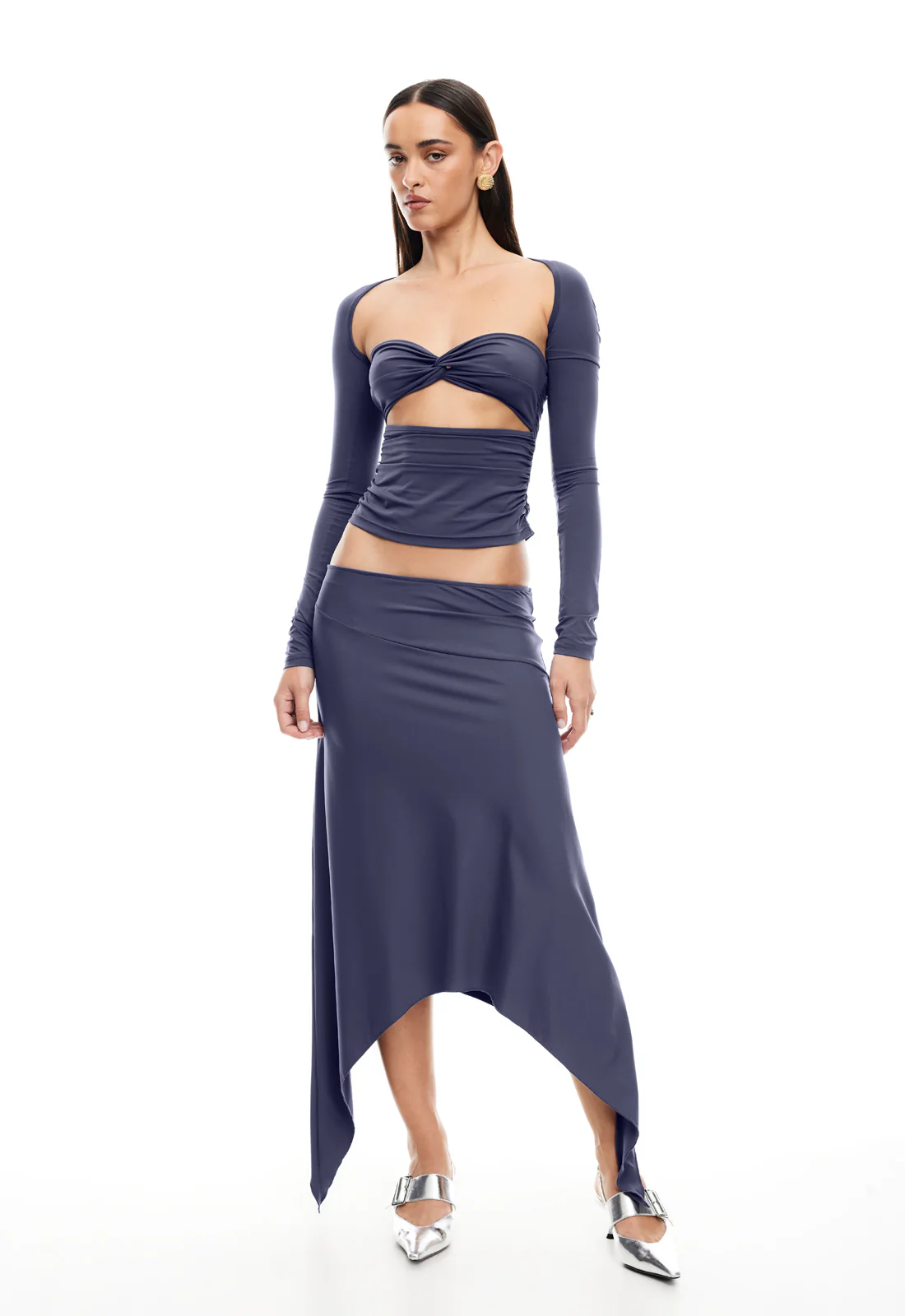 CHERIE MIDI SKIRT - MINERAL - Image 4