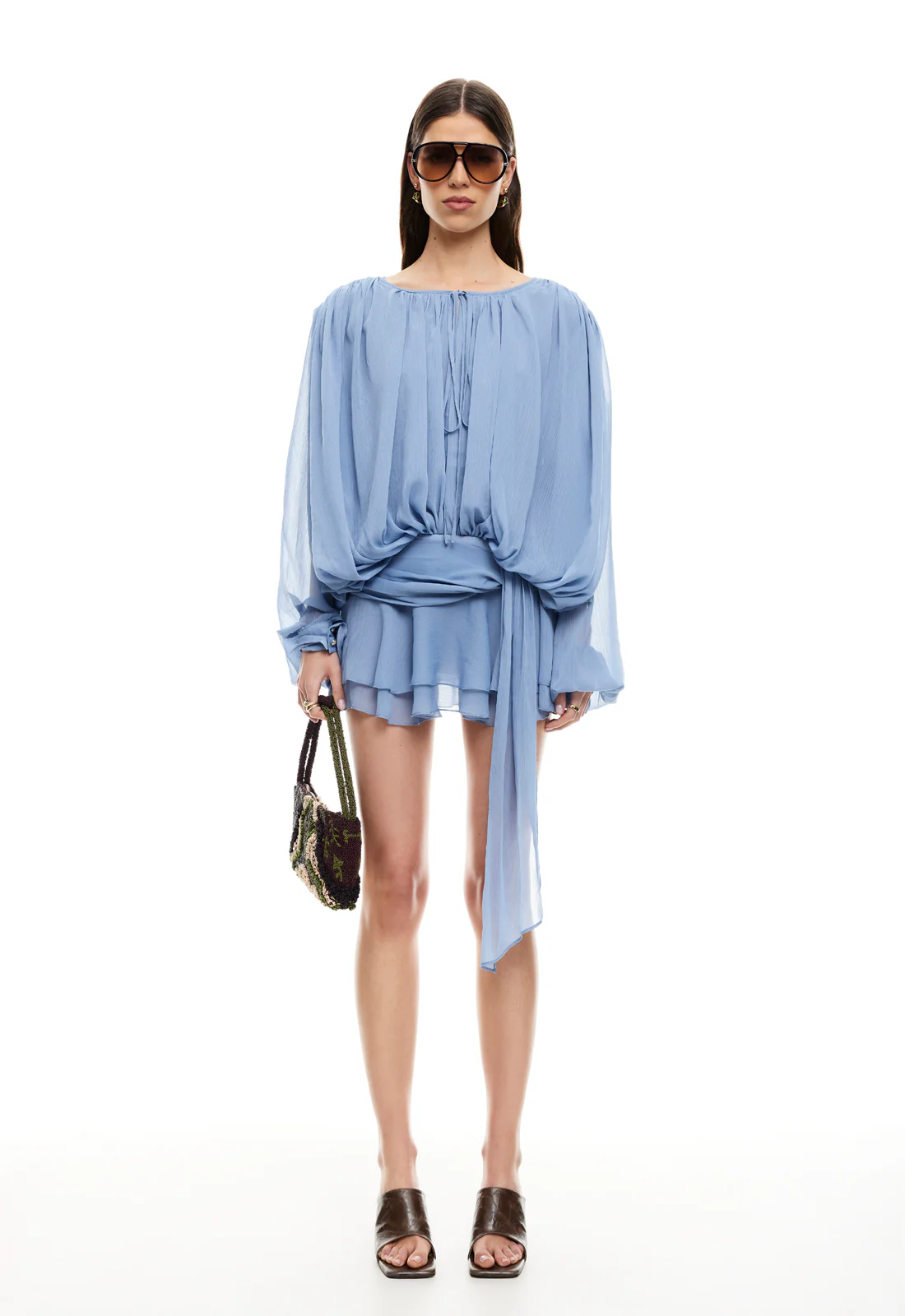 ELEMENTS MINI DRESS - SLATE BLUE