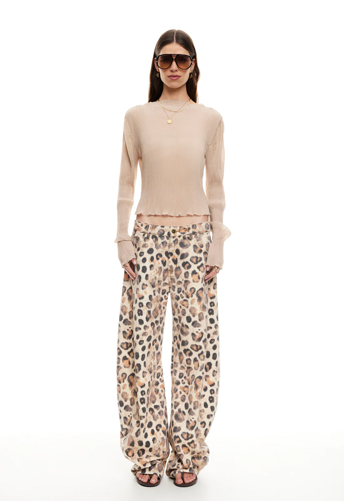 FORD LONG SLEEVE TOP - BEIGE
