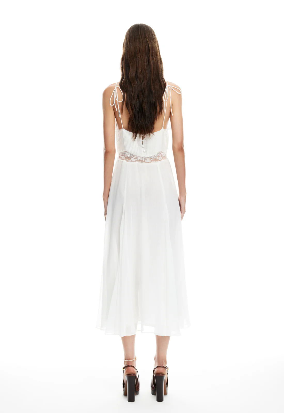 HARMONY MIDI DRESS - PEARL - Image 5