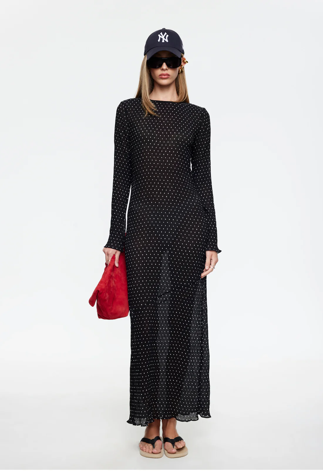 HAVEN MAXI DRESS - NOIR POLKA