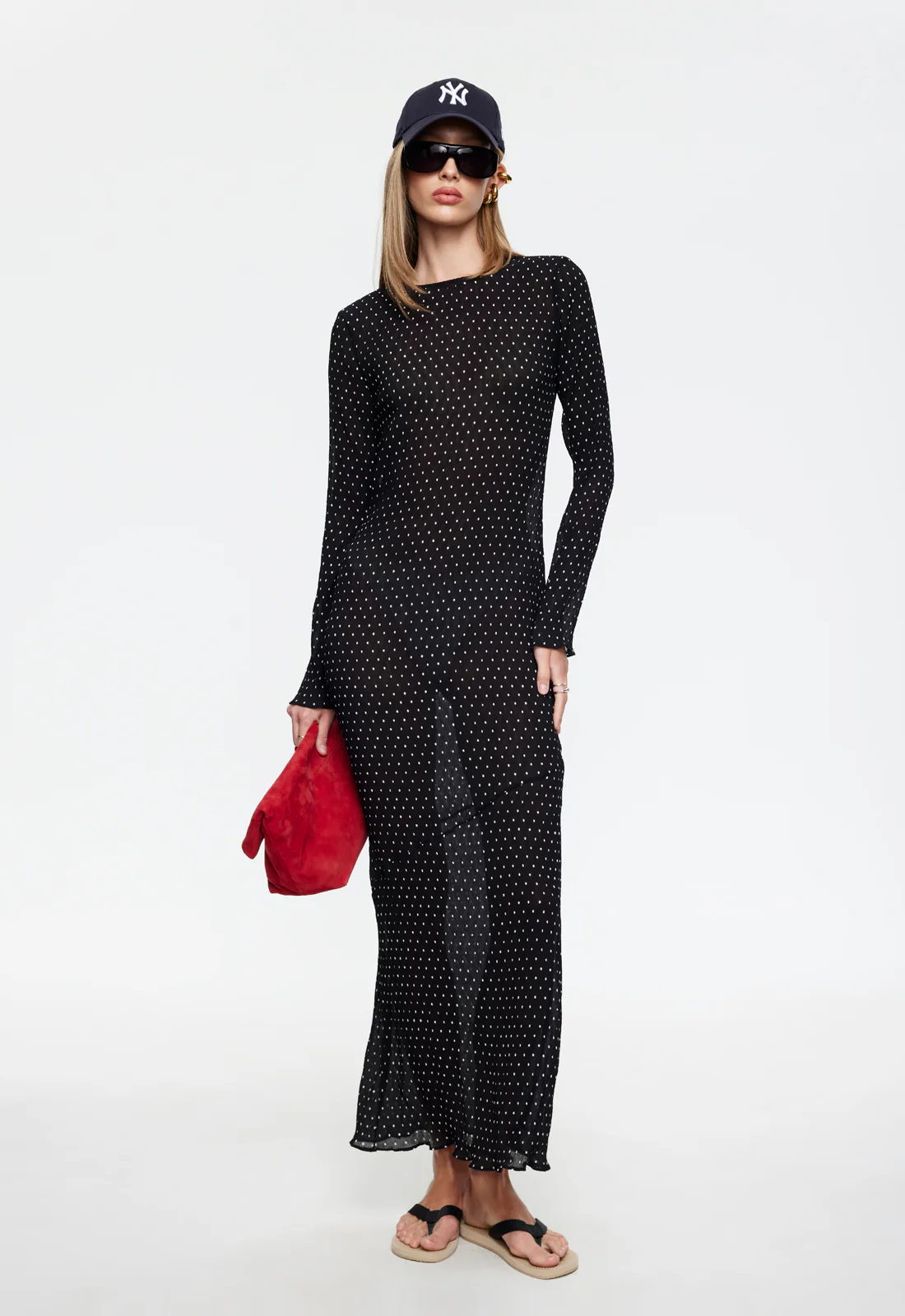 HAVEN MAXI DRESS - NOIR POLKA - Image 3