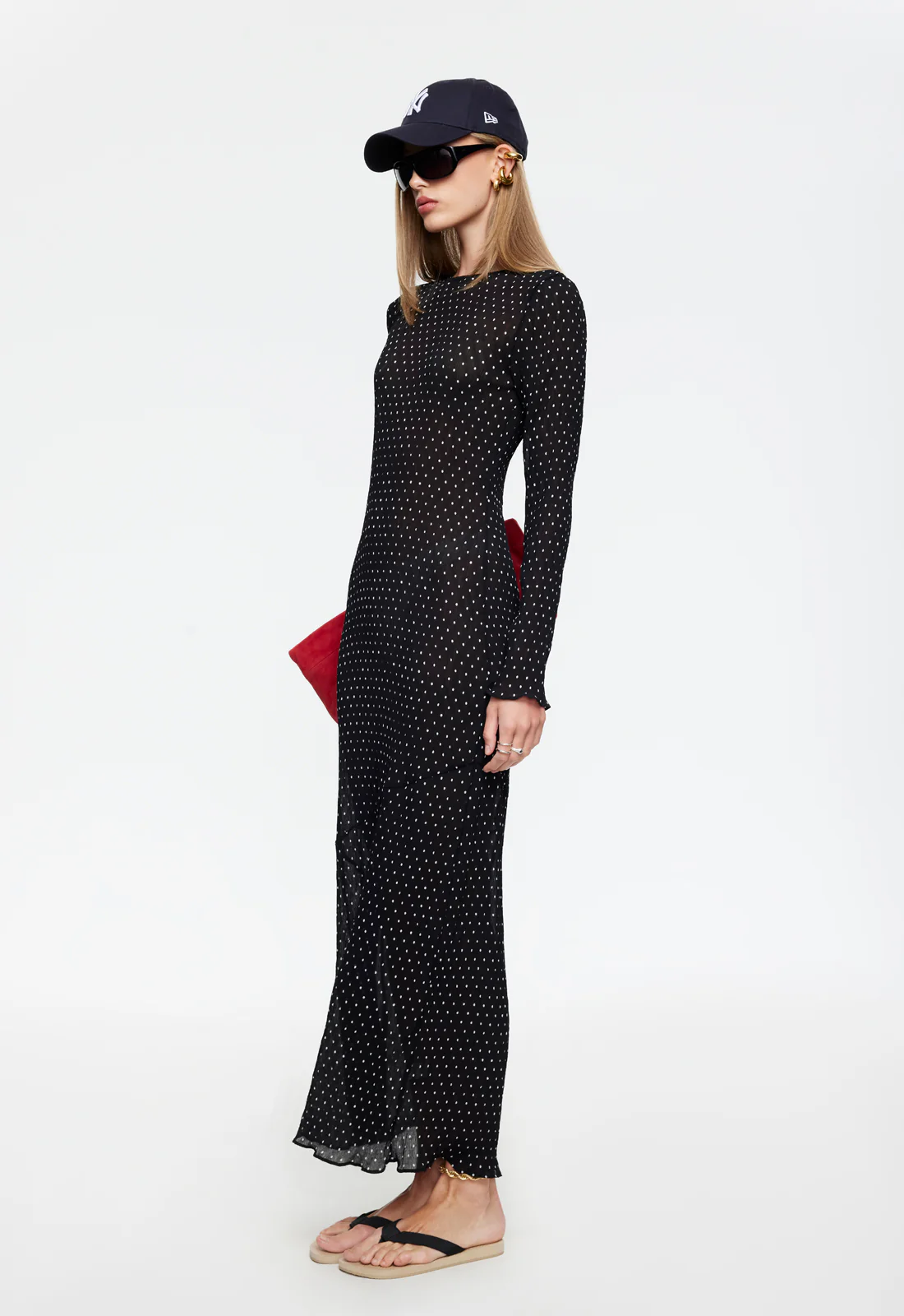 HAVEN MAXI DRESS - NOIR POLKA - Image 4