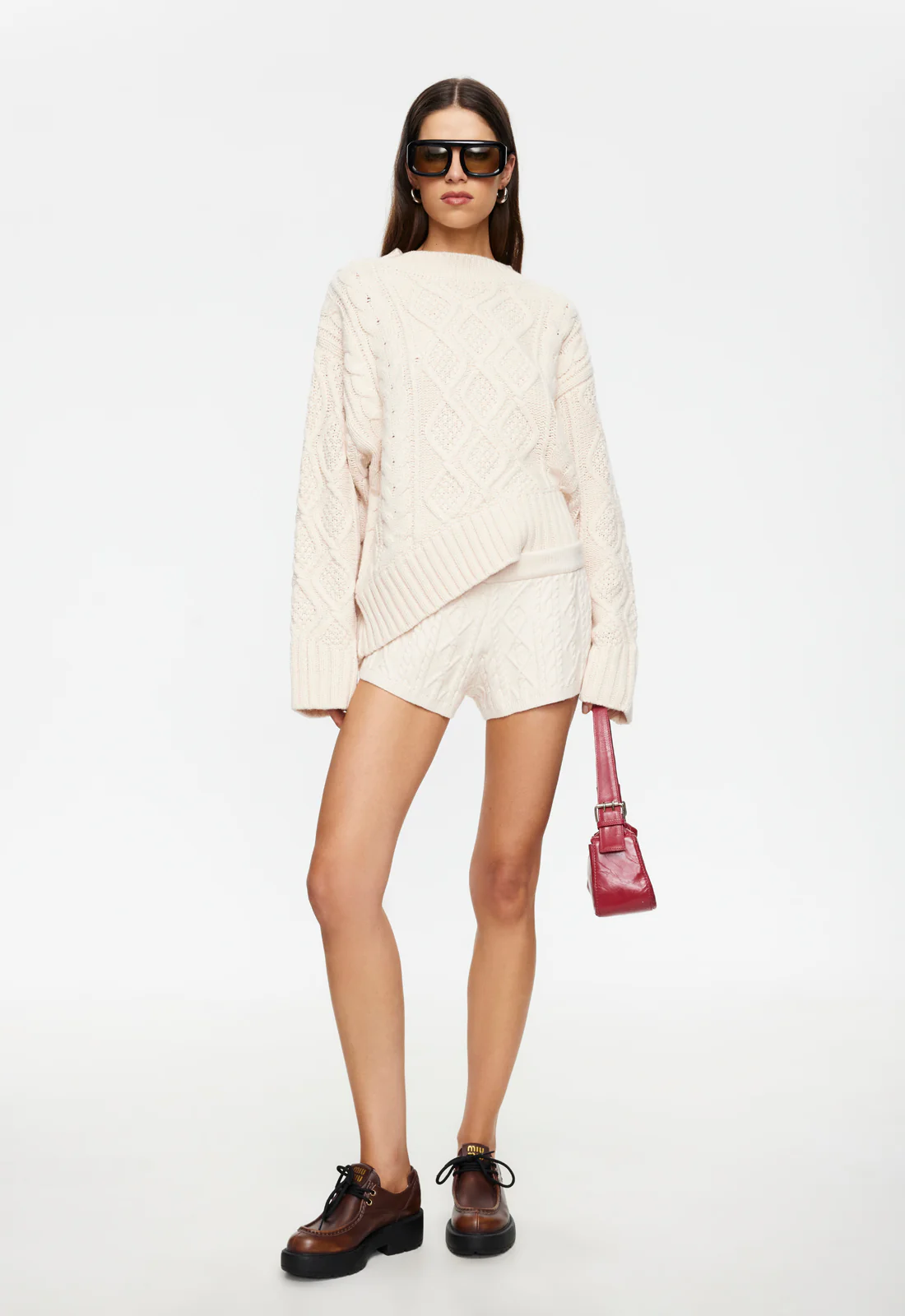 HOUSEWIFE KNIT SHORT - CREAM CABLE