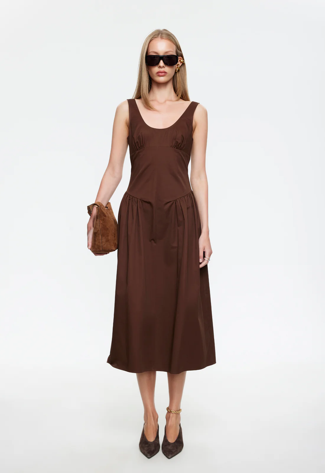 LUNA ROSA MAXI DRESS - CHOCOLATE