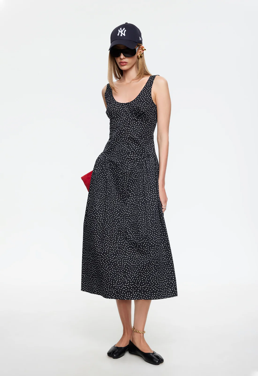 LUNA ROSA MAXI DRESS - NOIR POLKA - Image 2