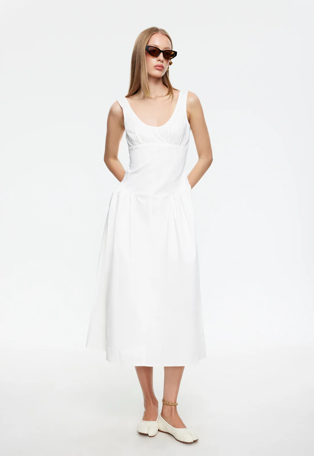 LUNA ROSA MAXI DRESS - PORCELAIN - Image 2