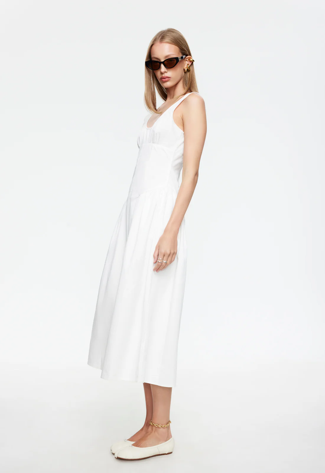LUNA ROSA MAXI DRESS - PORCELAIN - Image 3