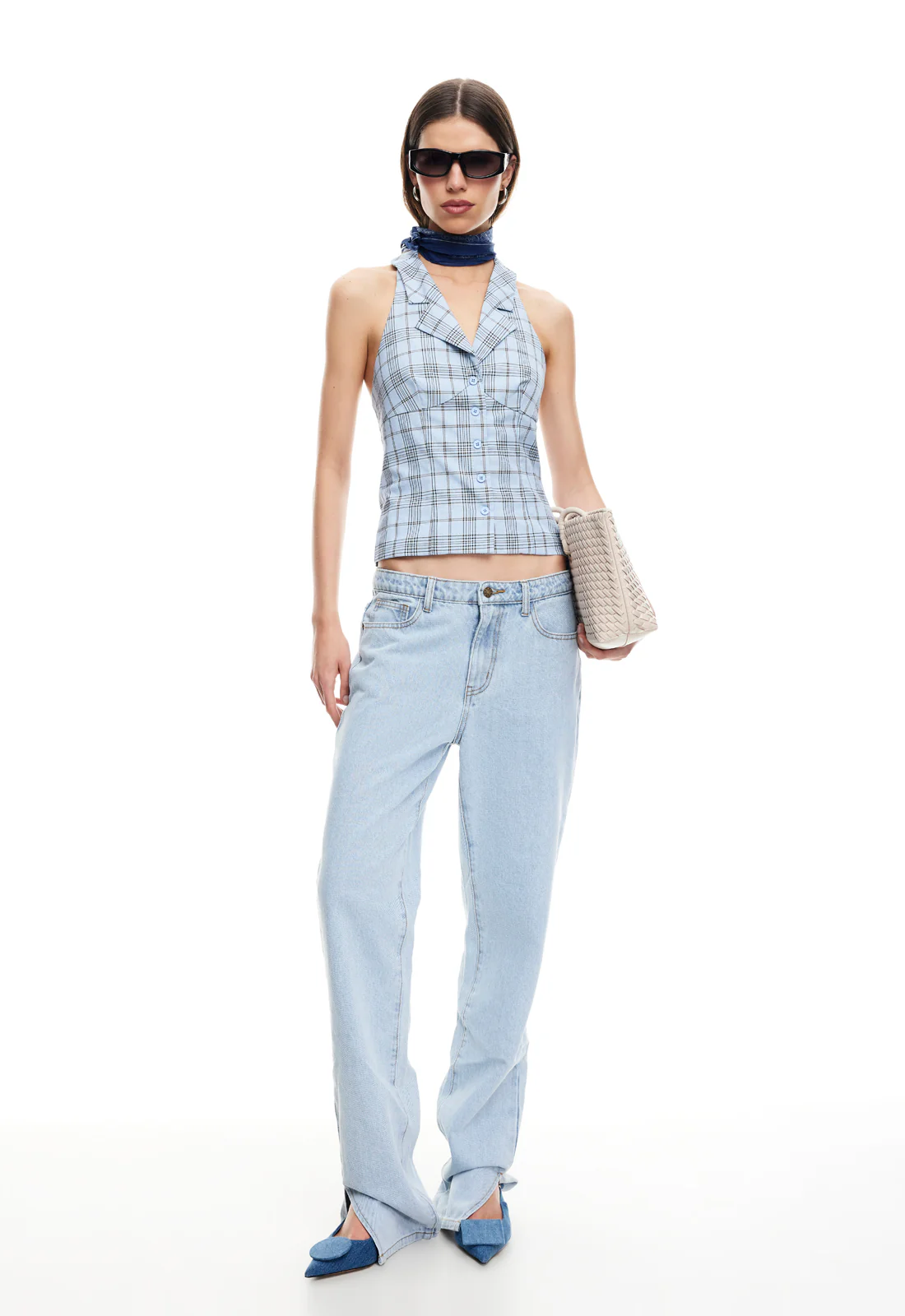 LURE TOP - BABY BLUE PLAID - Image 4