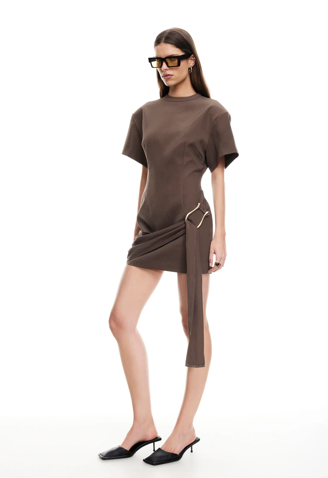 MARTINI MINI DRESS - CHOCOLATE - Image 3