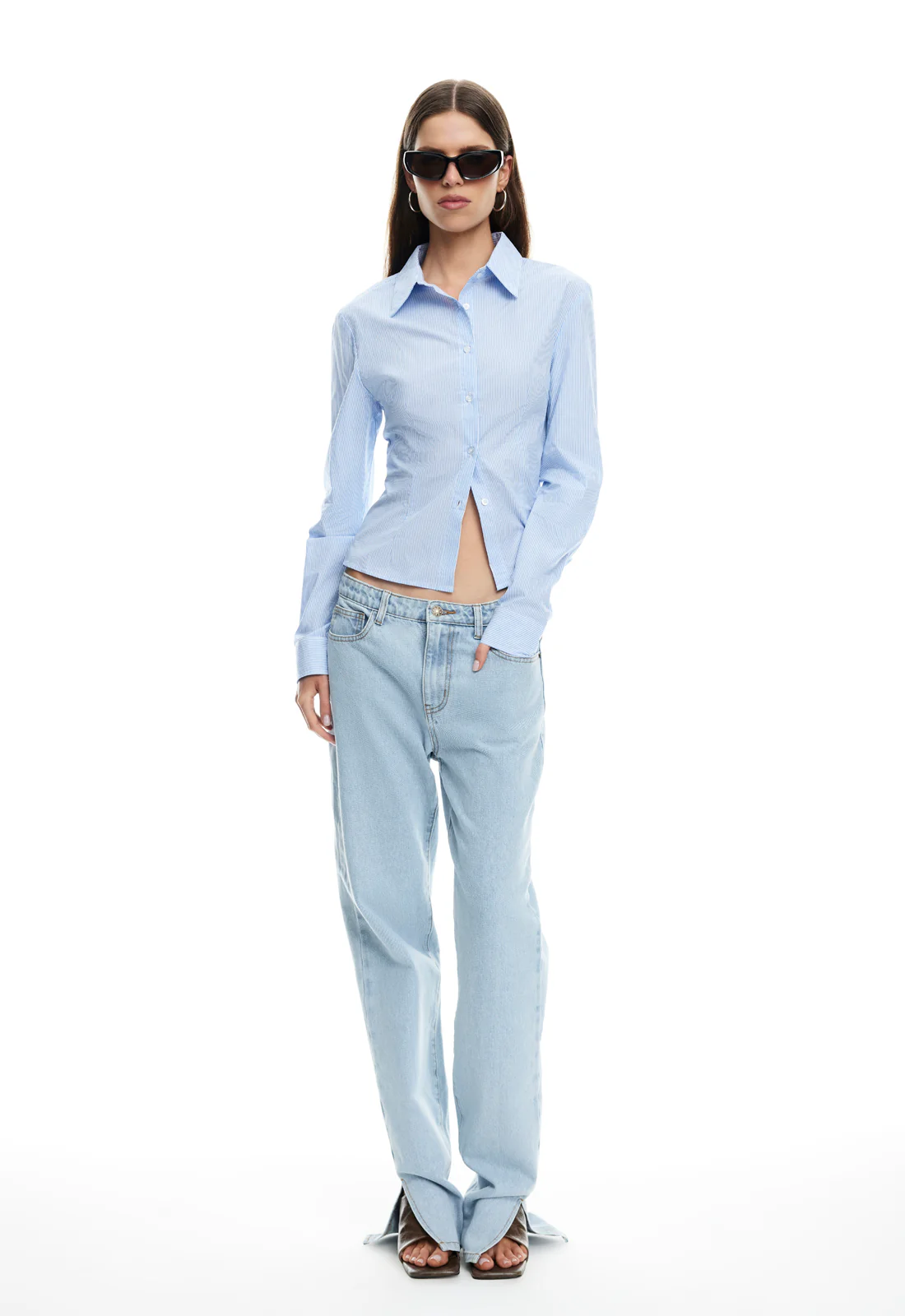 MON CHERI LONG SLEEVE - BLUE STRIPE - Image 3