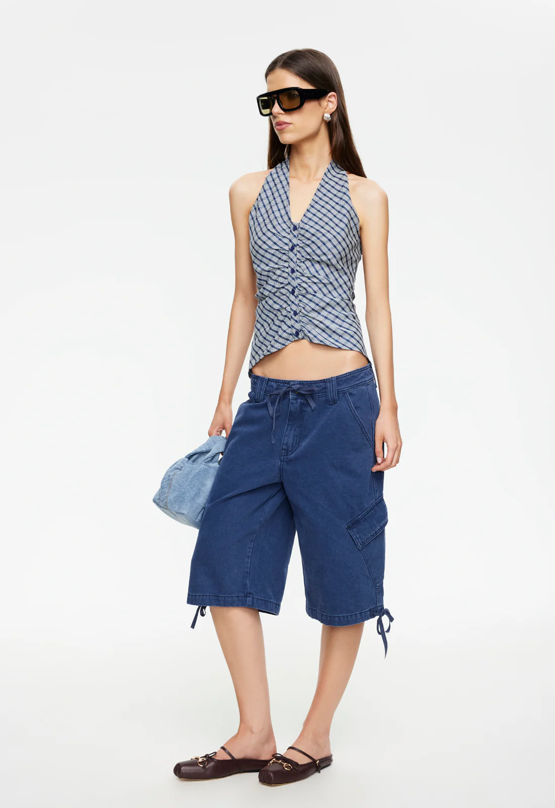 POWER HOUR HALTER - NAVY PLAID - Image 2