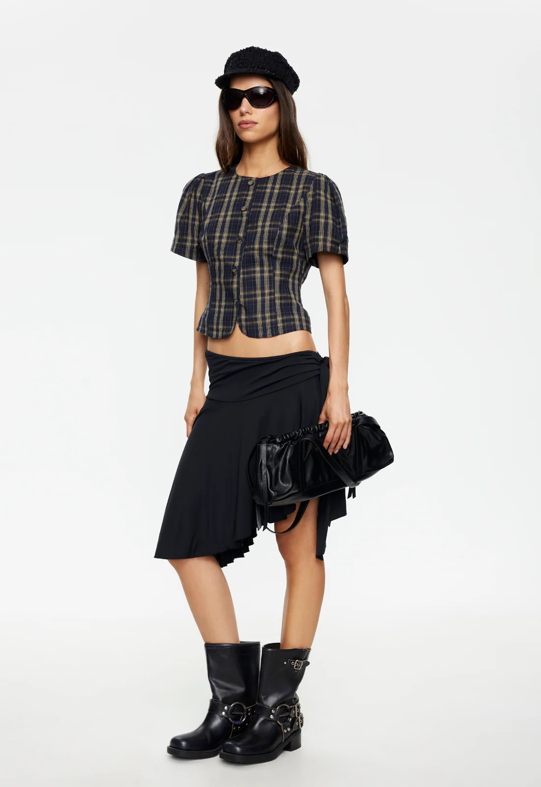 SAFARI MIDI SKIRT - NOIR