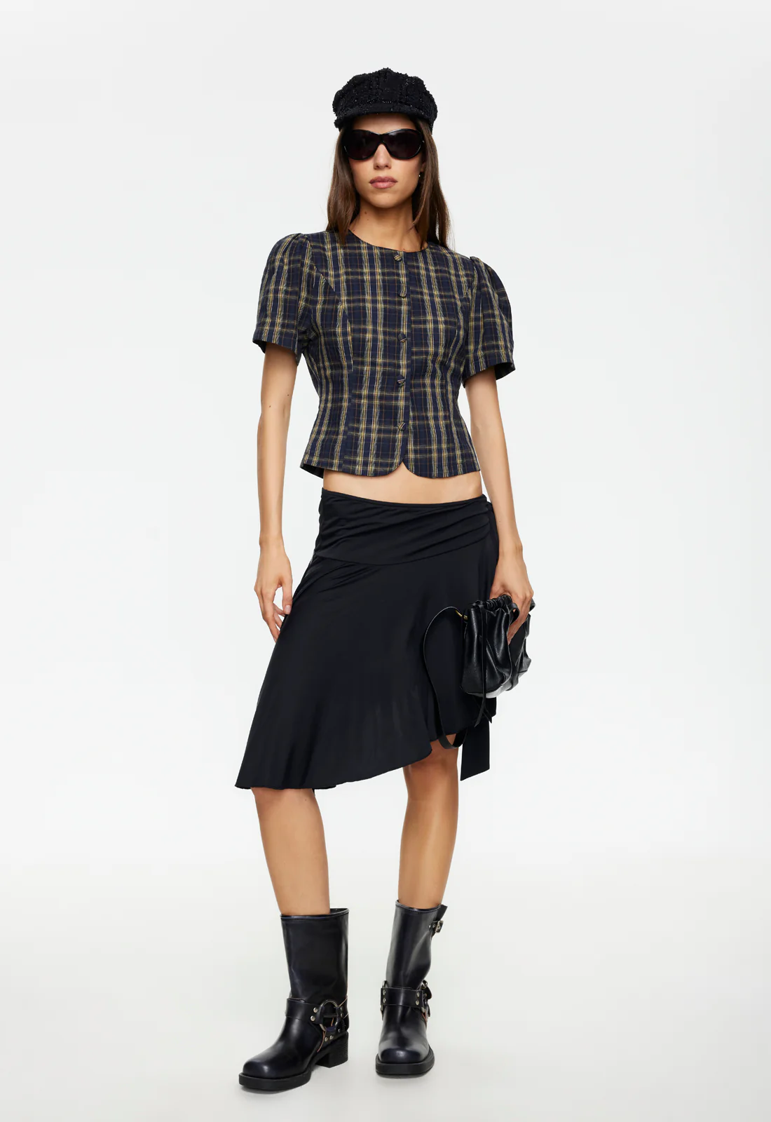 SAFARI MIDI SKIRT - NOIR - Image 2