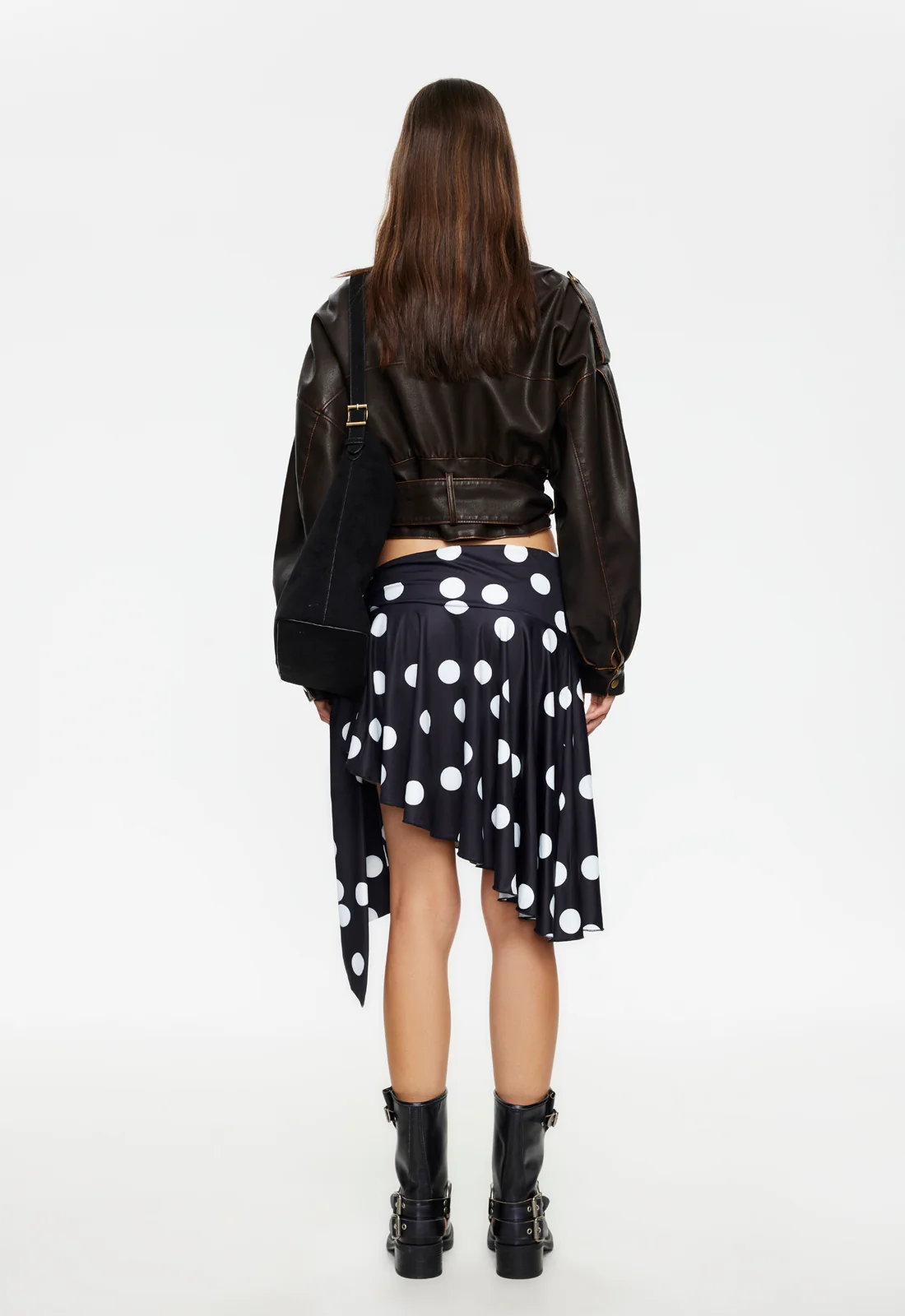 SAFARI MIDI SKIRT - NOIR POLKA - Image 4