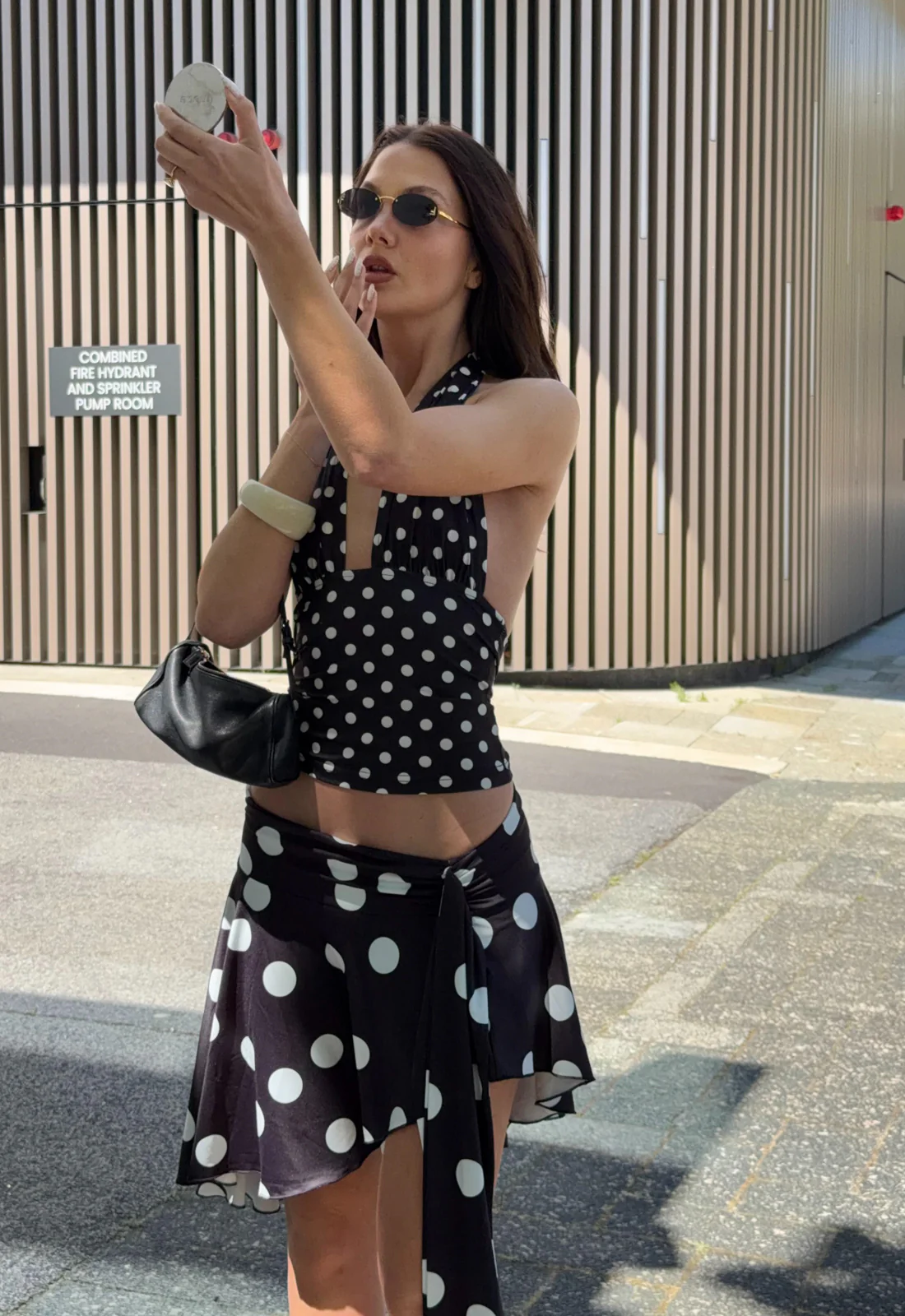 SAFARI MIDI SKIRT - NOIR POLKA - Image 5