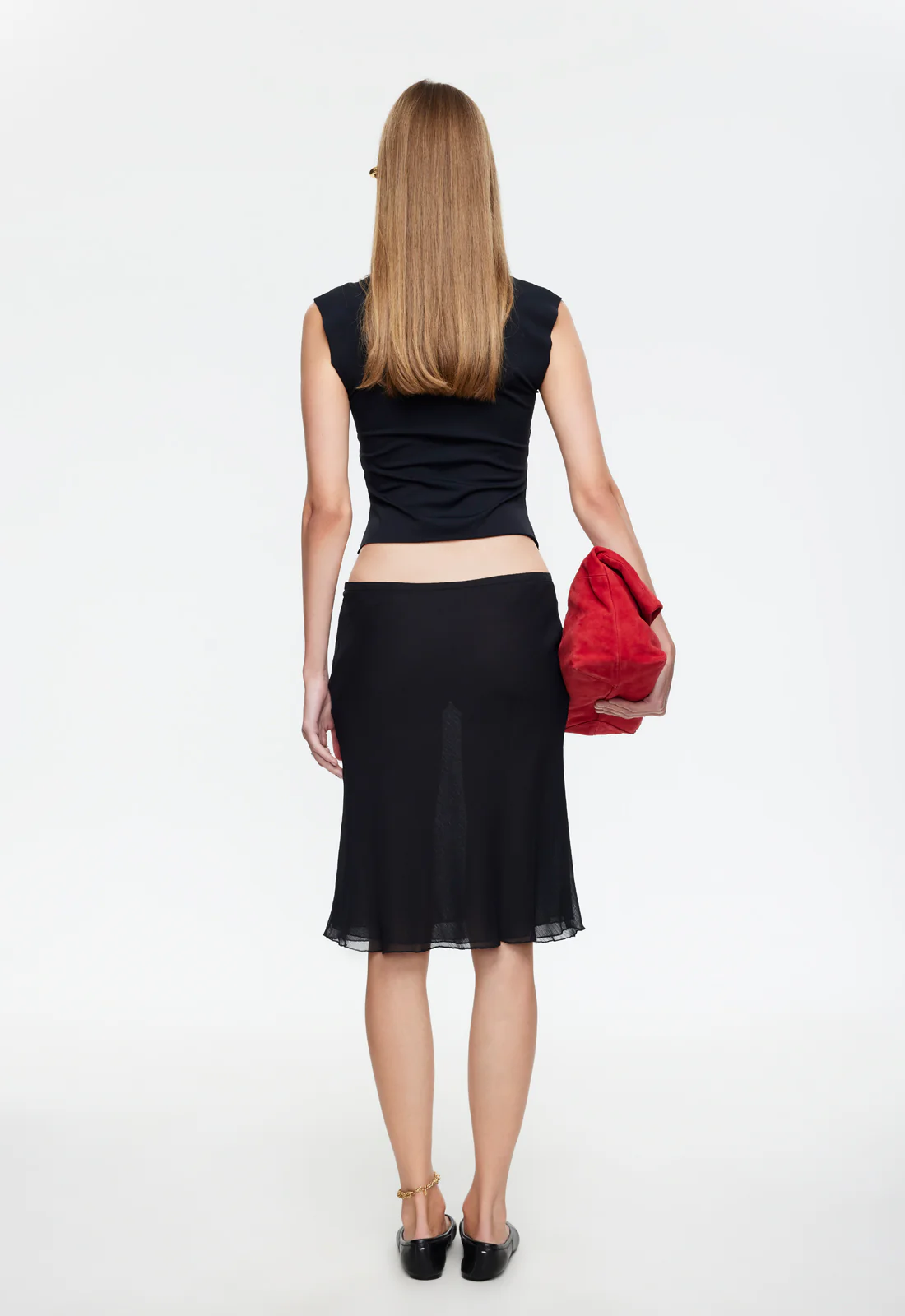 SHORELINE MIDI SKIRT - OBSIDIAN - Image 4