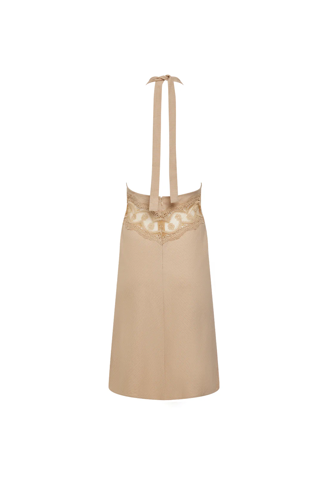 SOLANA MIDI DRESS - BEIGE PLAID - Image 8