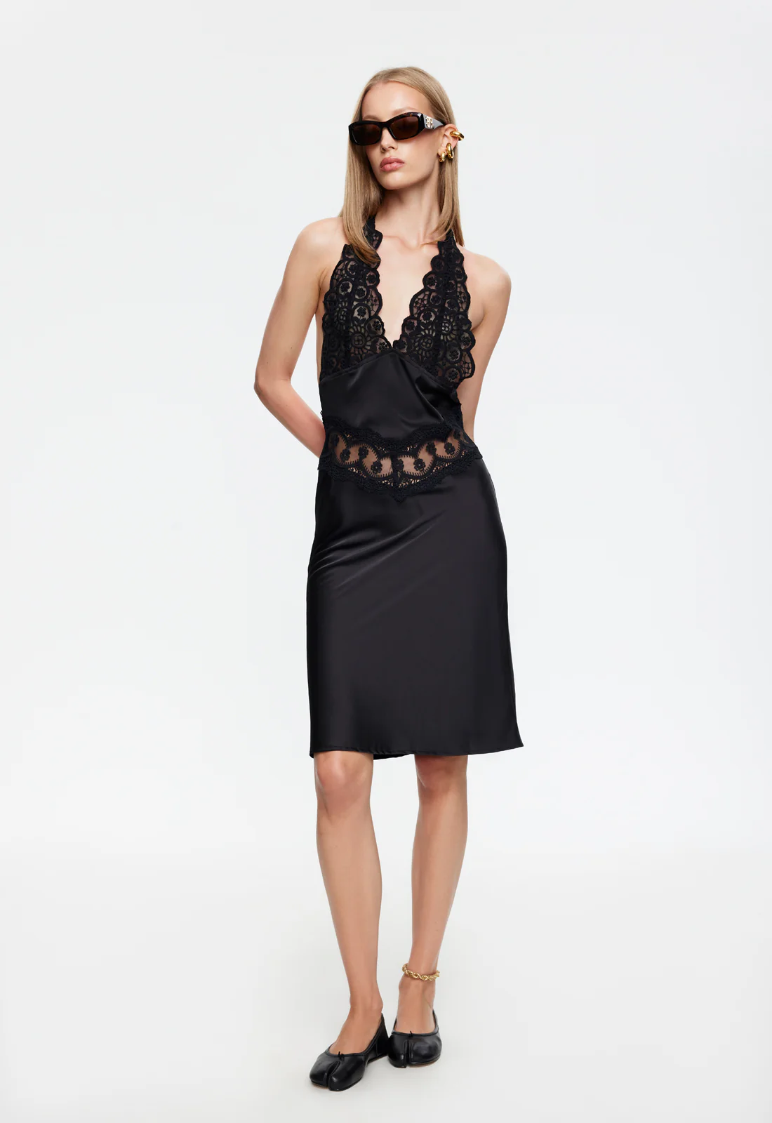 SOLANA MIDI DRESS - ONYX - Image 2