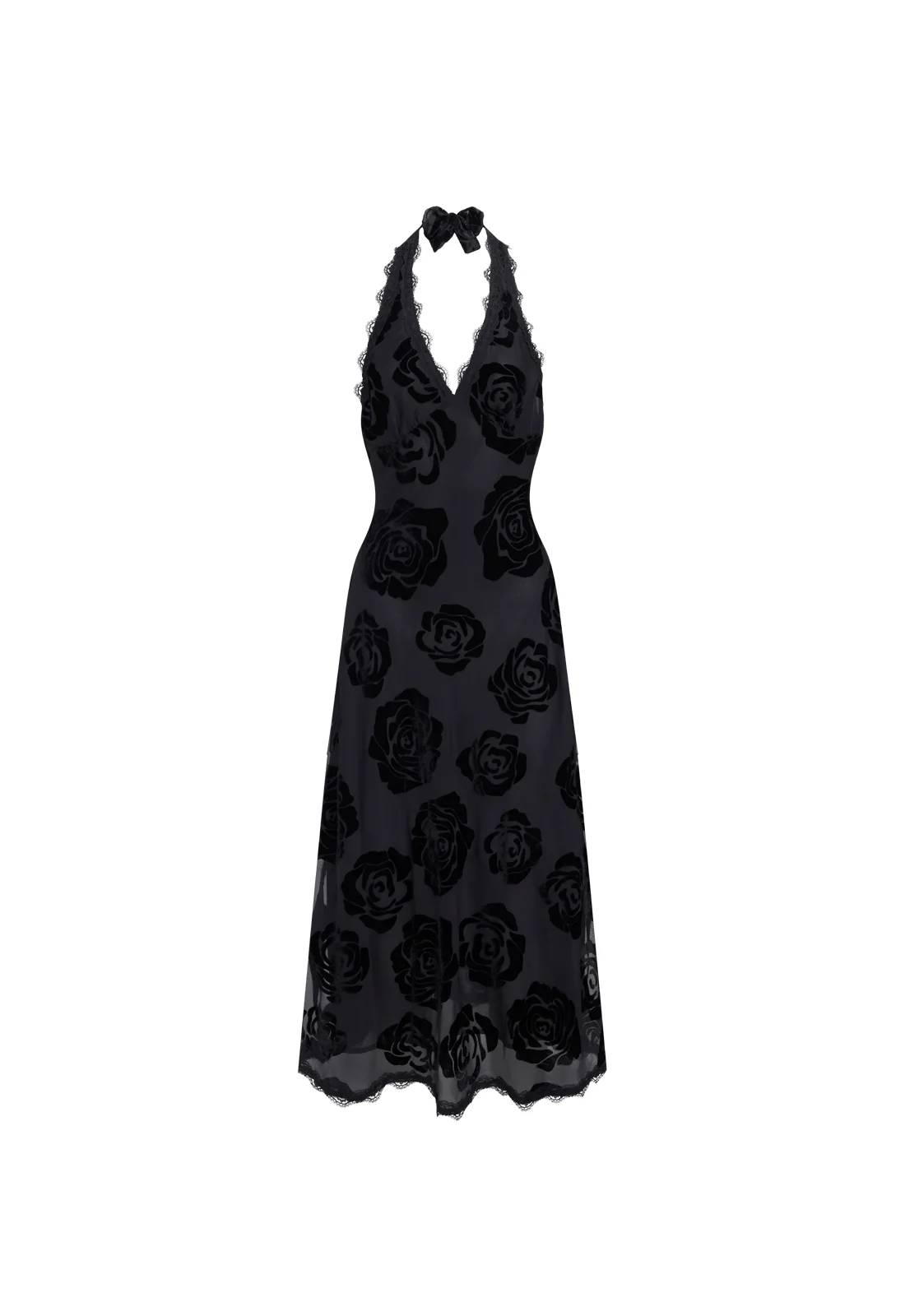 STARS ALIGN MIDI DRESS - BURNT NOIR ROSE - Image 6