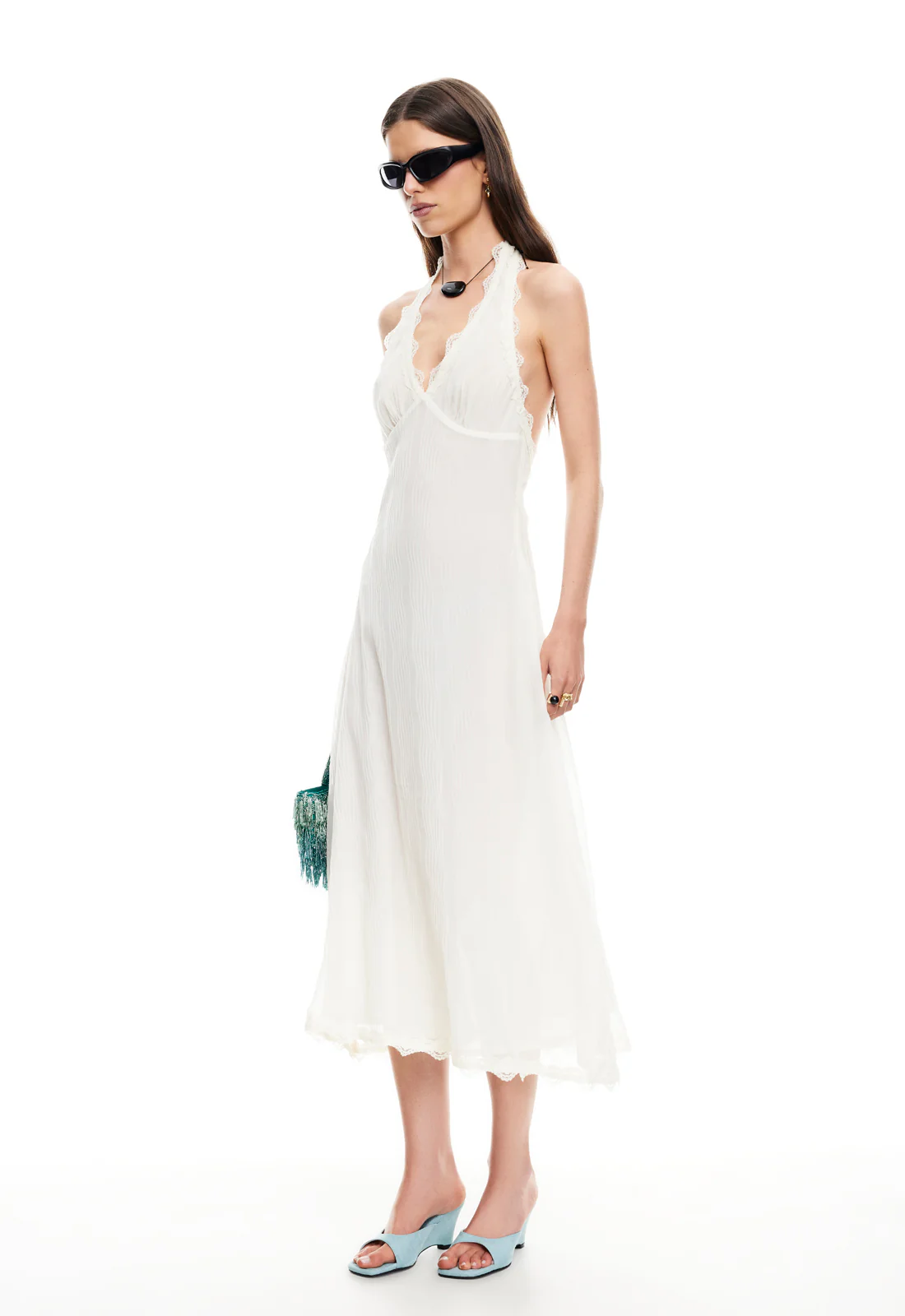 STARS ALIGN MIDI DRESS - CREAM - Image 5