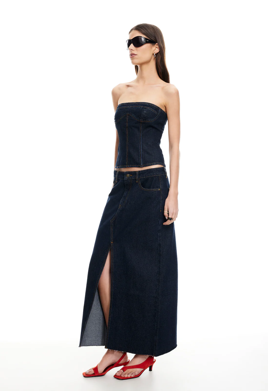 SUPER SWEET MAXI SKIRT - INDIGO - Image 4
