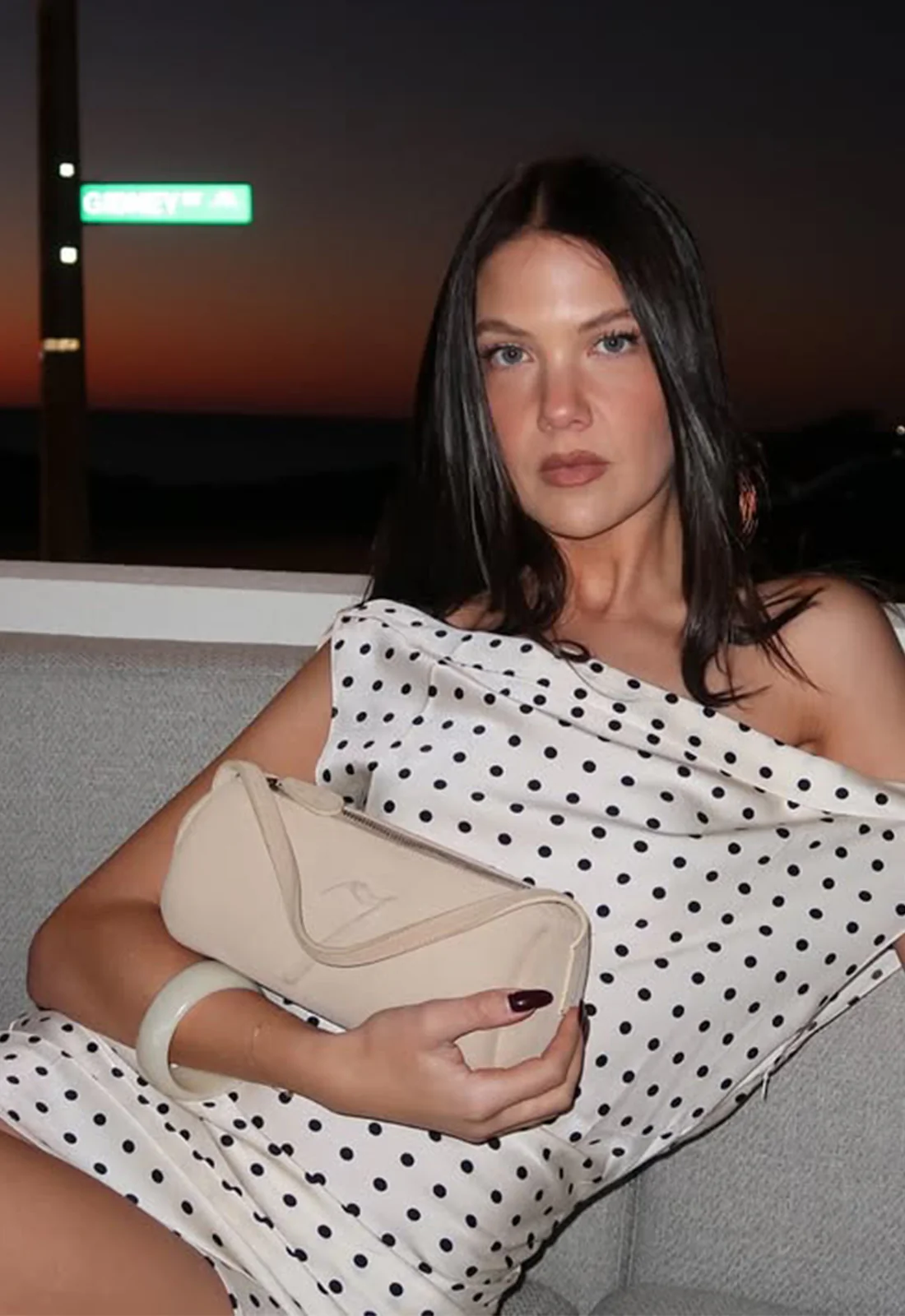 SWEETHEART MINI DRESS - CREAM POLKA - Image 2